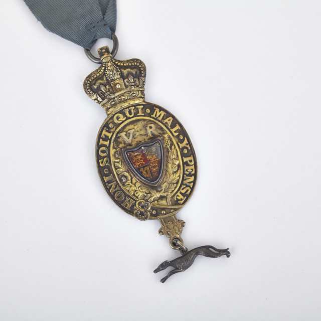 Victorian Queen’s Messenger Silver-Gilt Badge and Appointment, 1844
