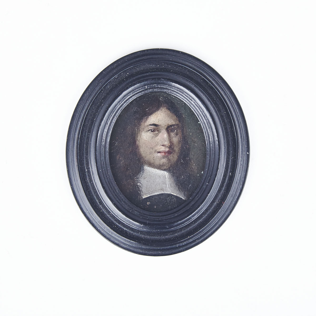 British School Portrait Miniature of a Gentleman, 17th century