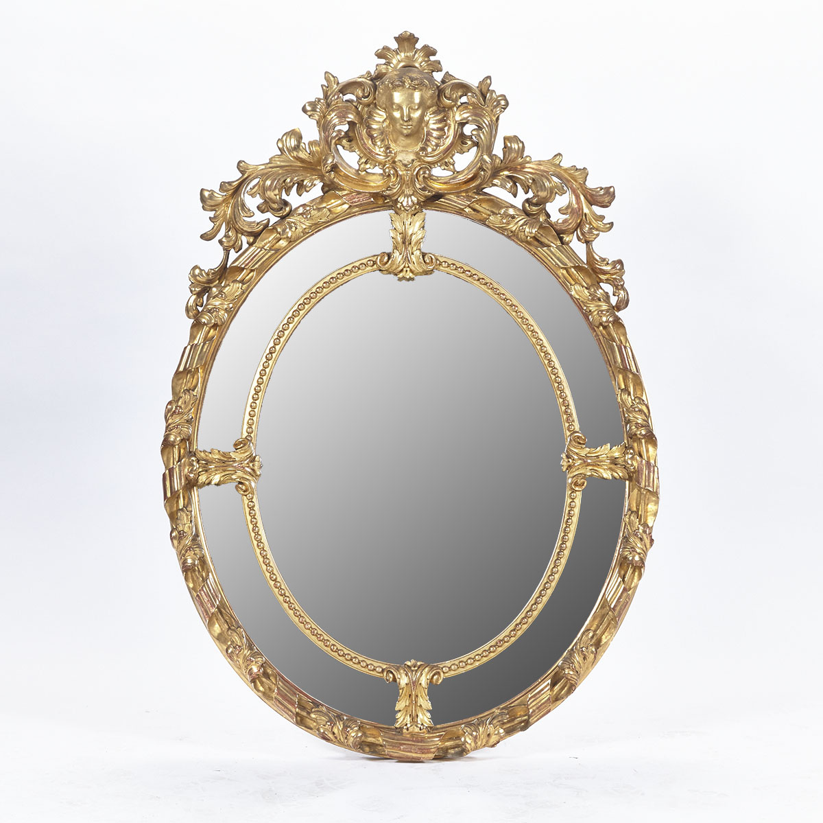 Large French Napoleon III Giltwood Mirror Framed Mirror, 19th century