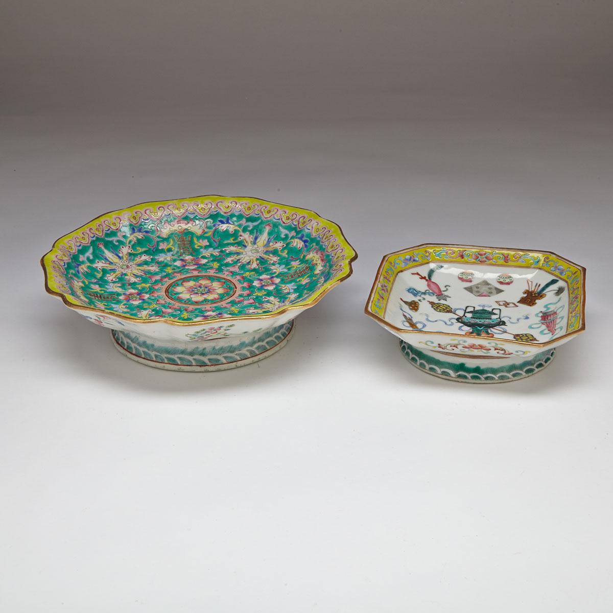 Two Famille Rose Footed Bowls, Late 19th Century