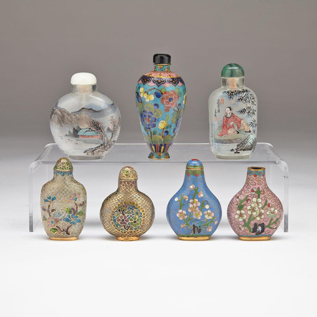 Group of Five Snuff Bottles