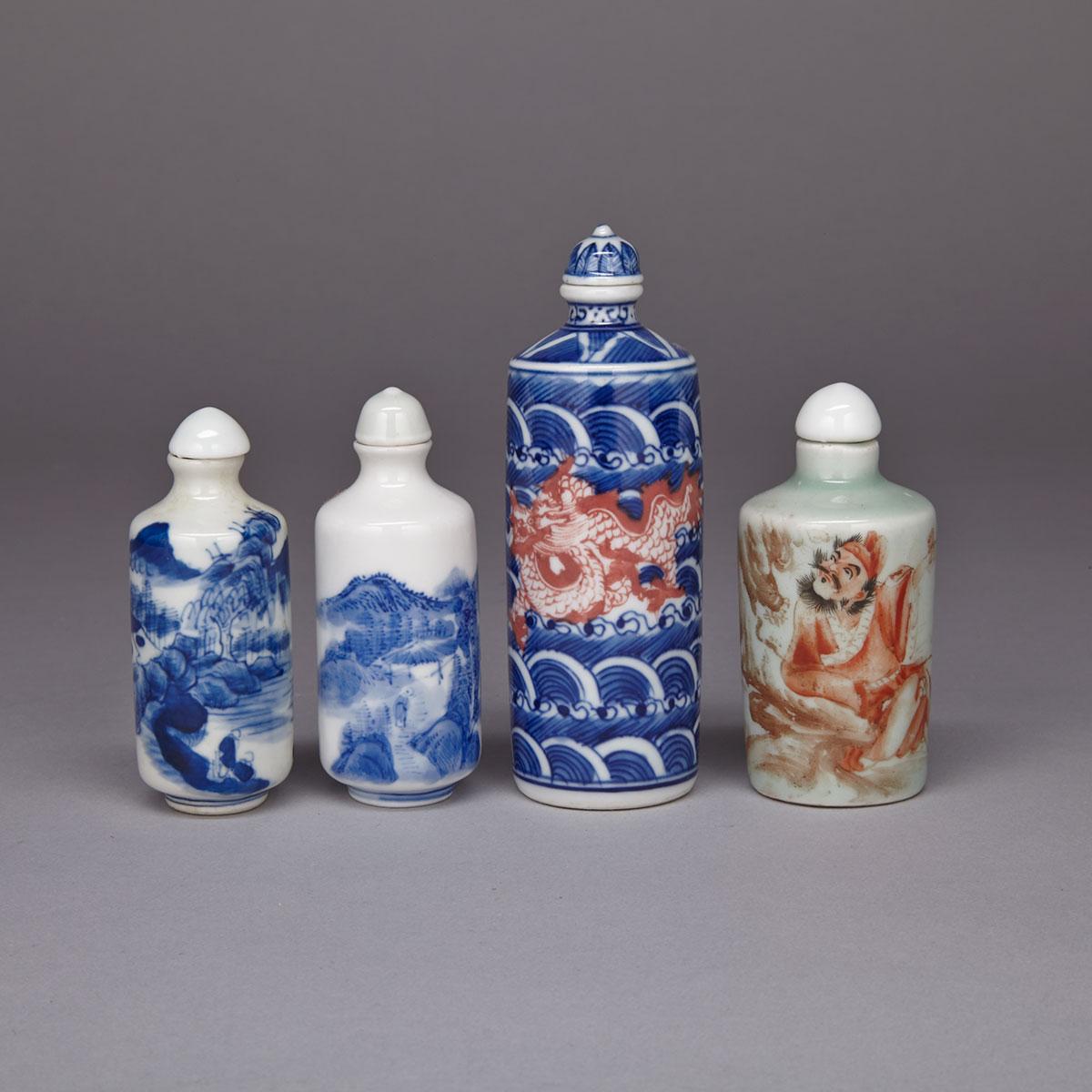 Group of Four Snuff Bottles