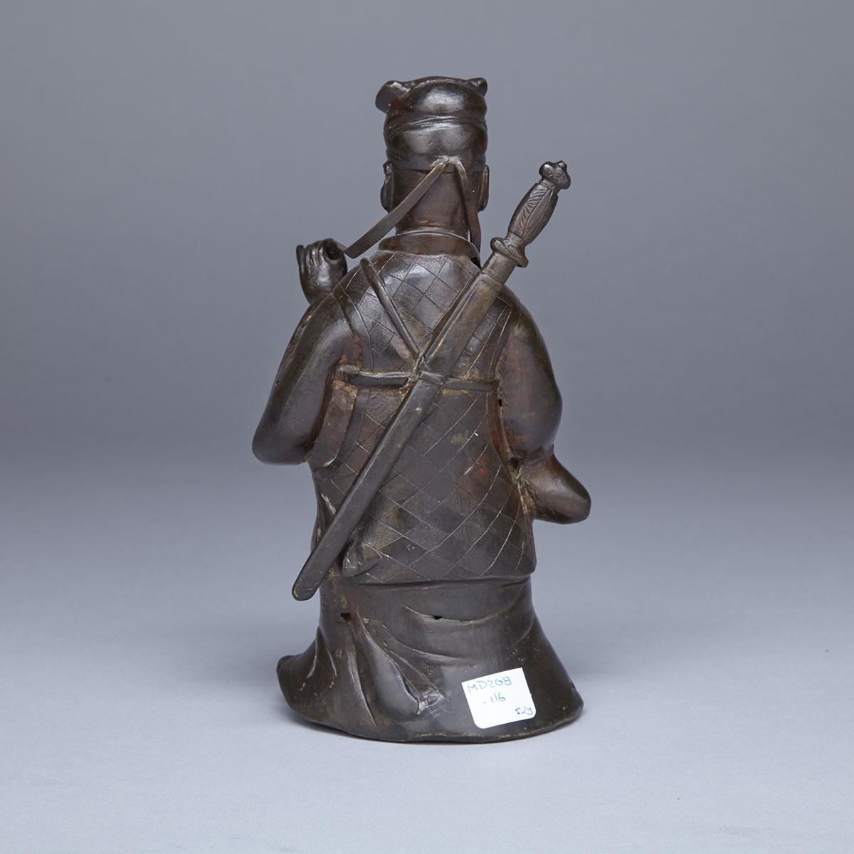 Small Bronze Figure of Lu Dongbin, 17th Century