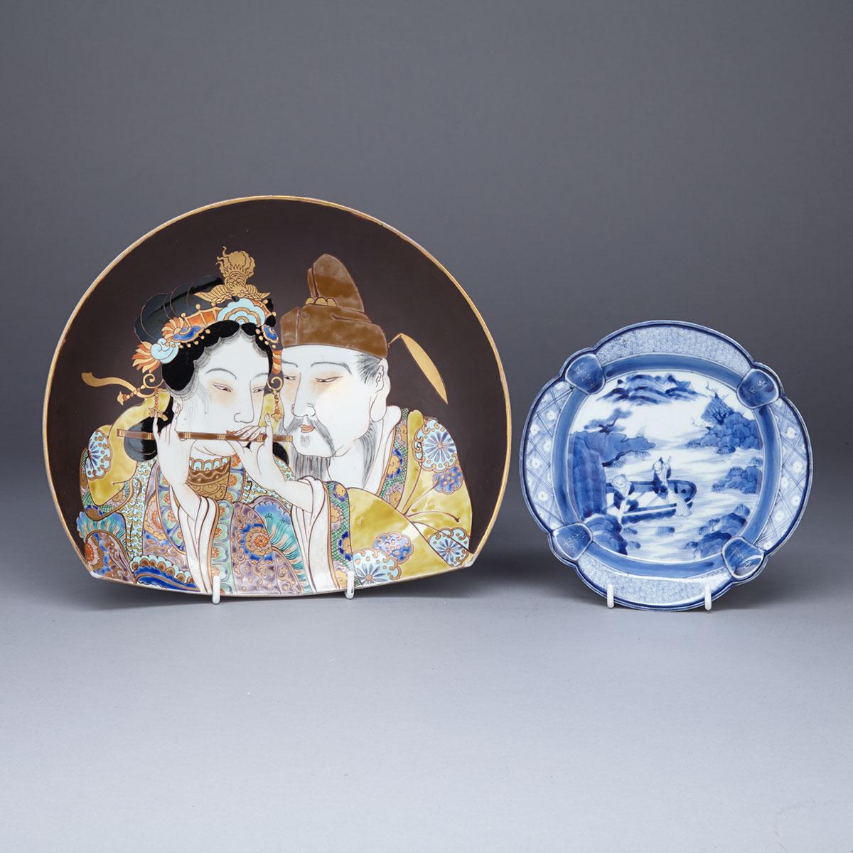 Finely Painted Dish with Deities, Meiji Period, 19th Century 
