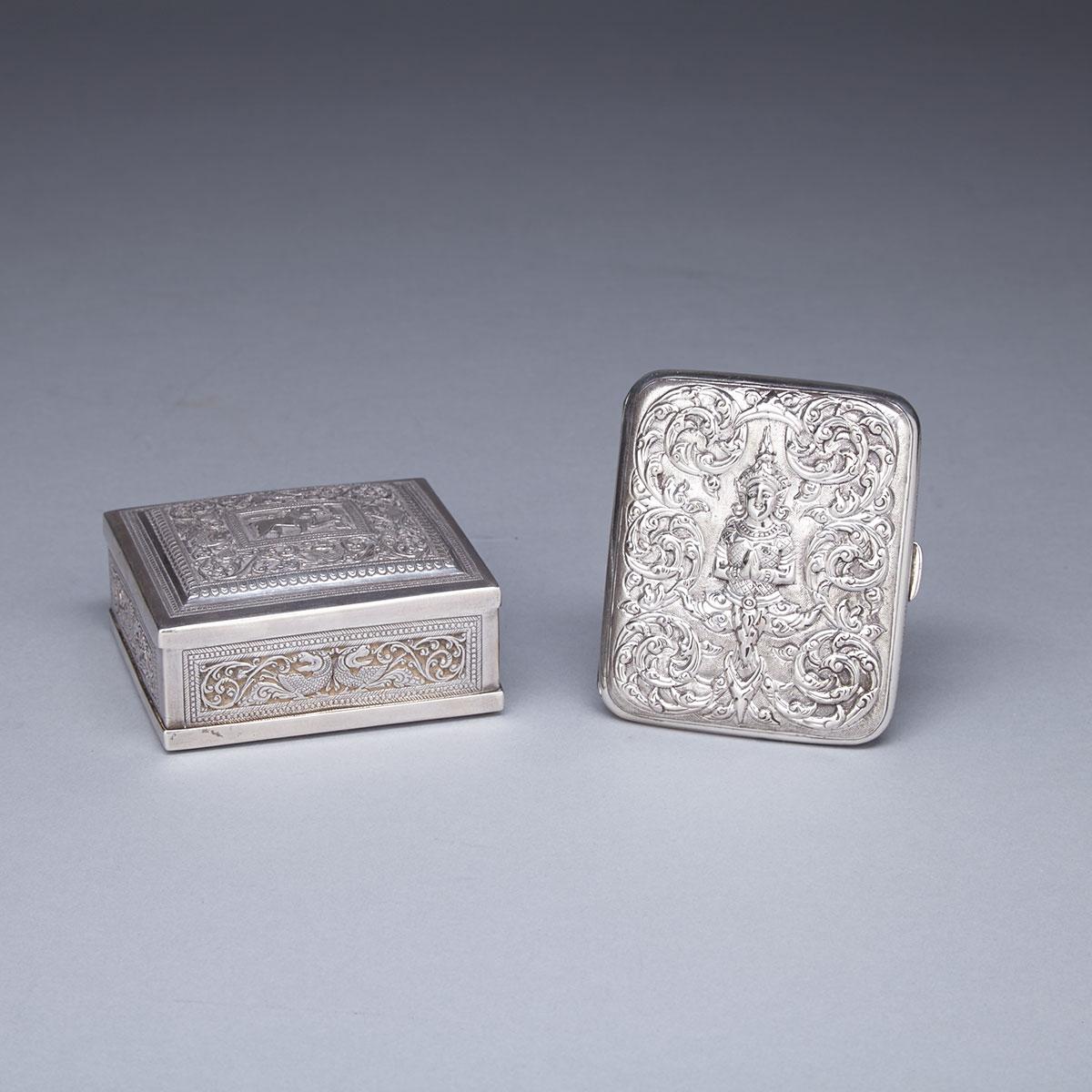 Two Silver Boxes, India, Circa 1900