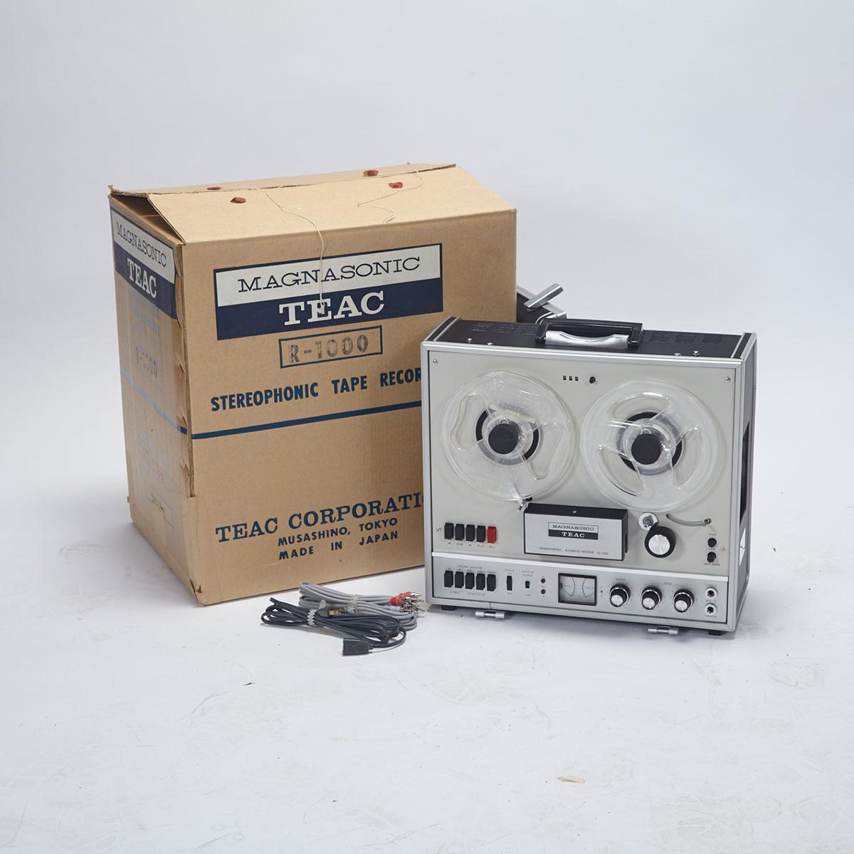 [New Old Stock] Magnasonic TEAC Model R-1000 Reel-to-Reel Tape Recorder, c.1970