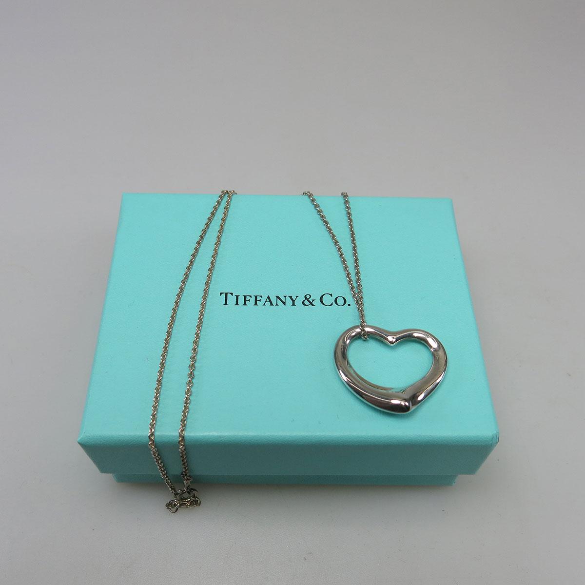 Tiffany & Co. Elsa Peretti Spanish Sterling Silver Heart Pendant