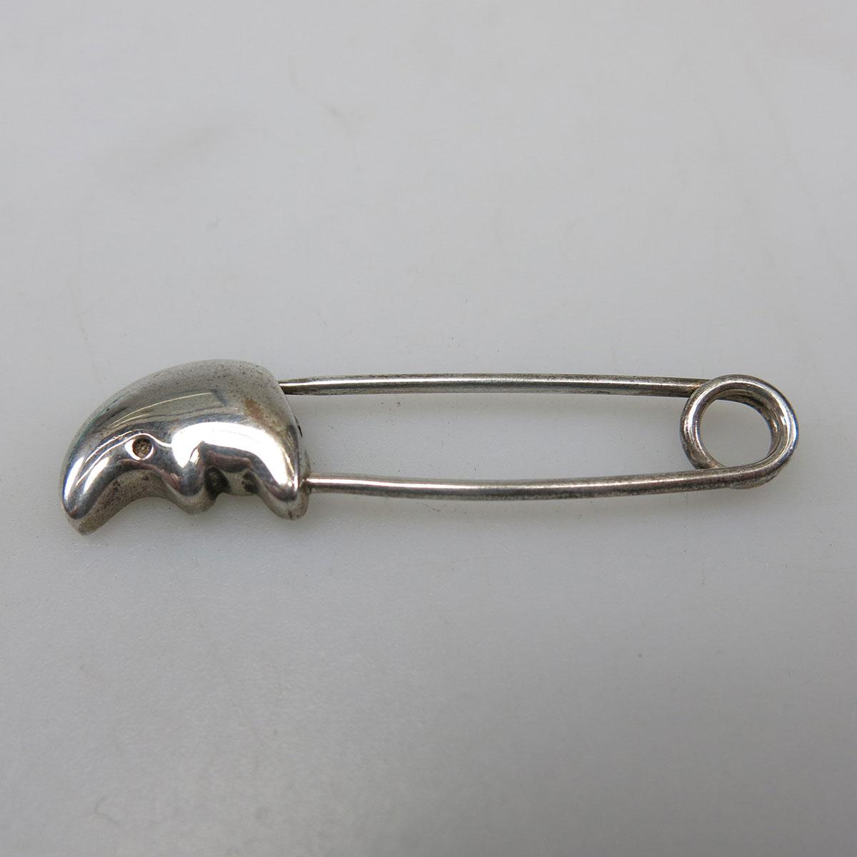 Tiffany & Co Sterling Silver Safety Pin Brooch