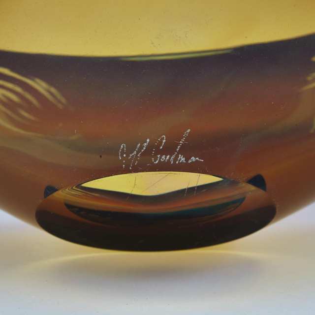 Jeff Goodman (Canadian, 1961-2012), ‘Scribe’ Glass Bowl, c.2010
