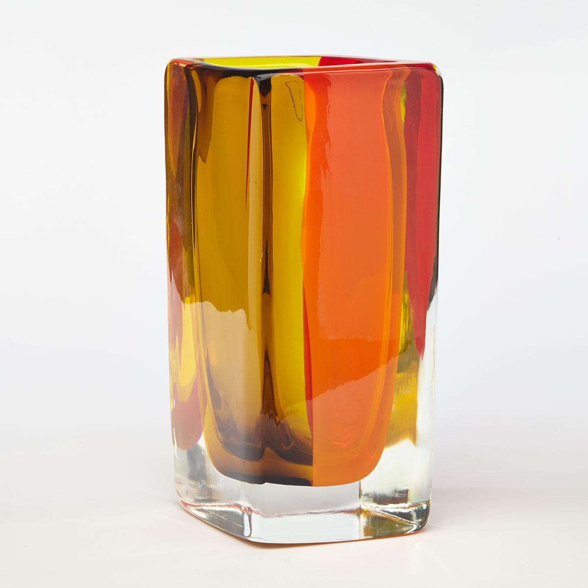Venini ‘Fiji’ Sommerso Glass Vase, 2003
