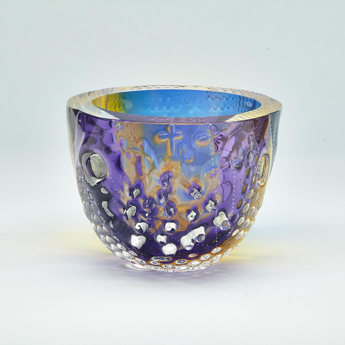 Leon Applebaum (American, b.1945), Textured Glass Vase, c.2000