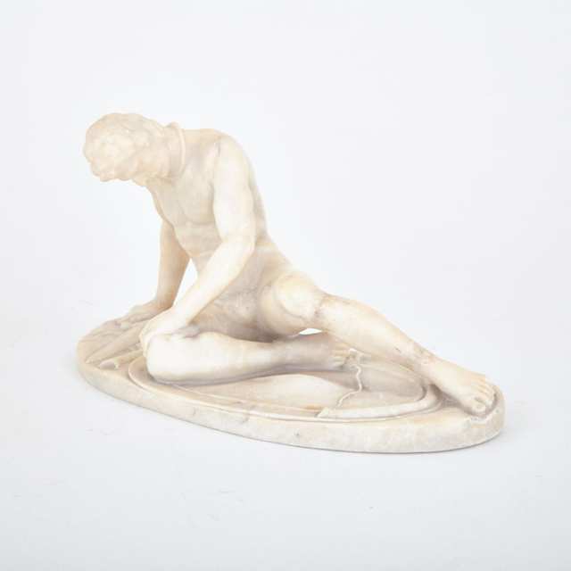 Italian ‘Grand Tour’ White Marble Model of The Dying Gaul, After the Antique, 19th century