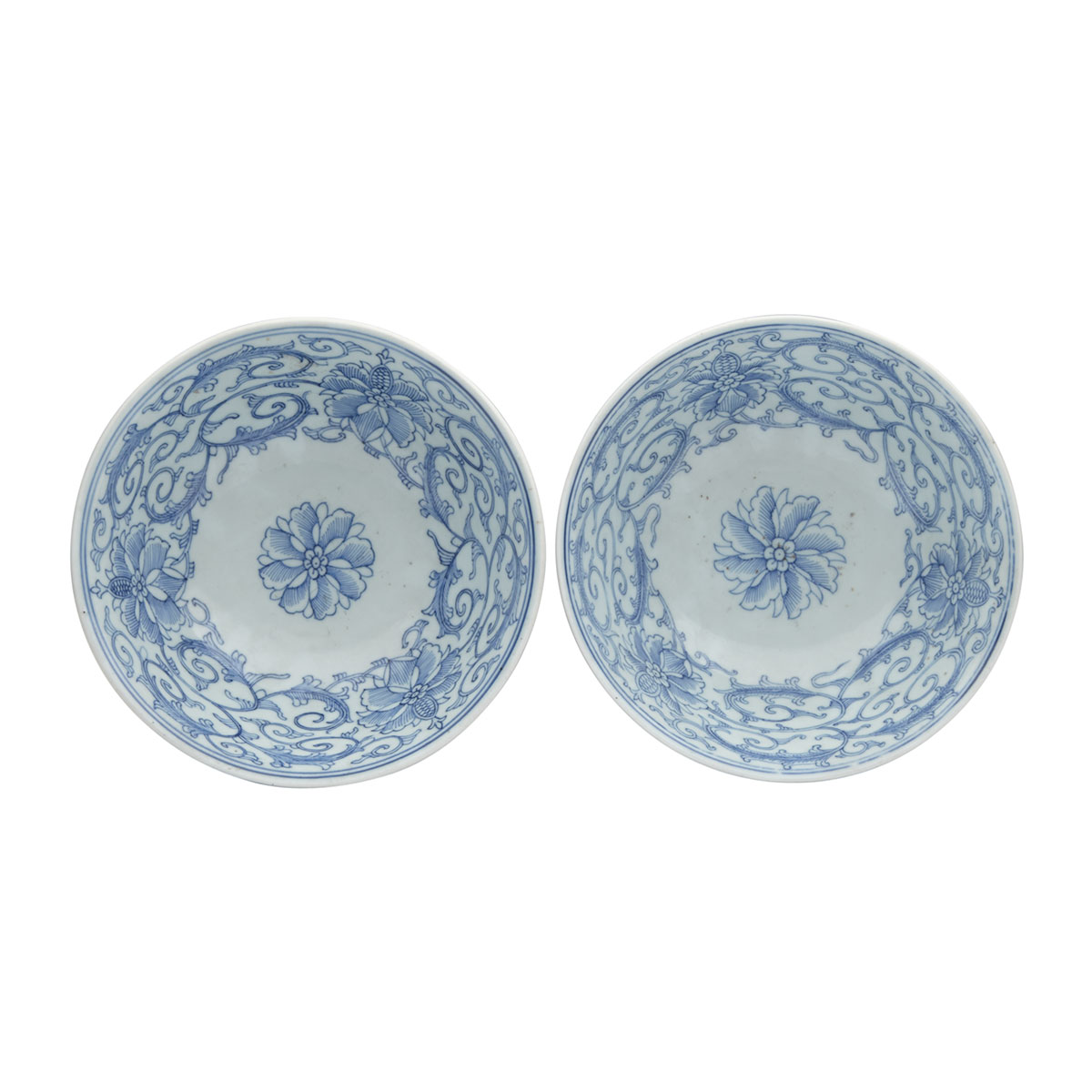 Pair of Sacrificial Blue Ground Bowls, Qianlong Mark and Period (1736-1795)