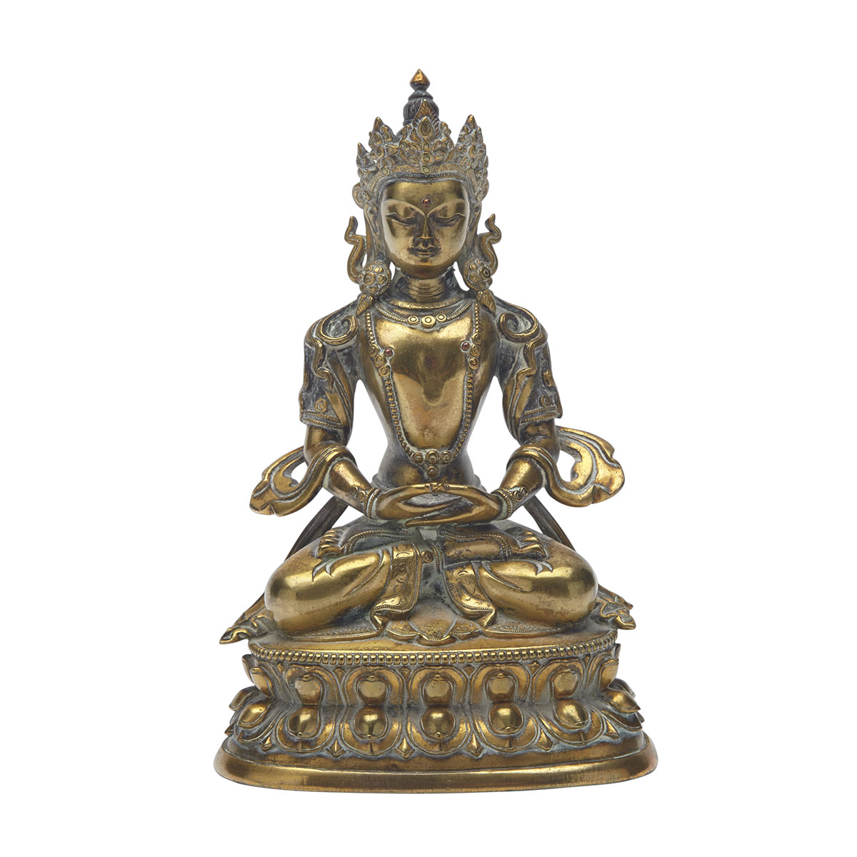 Gilt Bronze Figure of Amitayus, Tibet, 18th Century