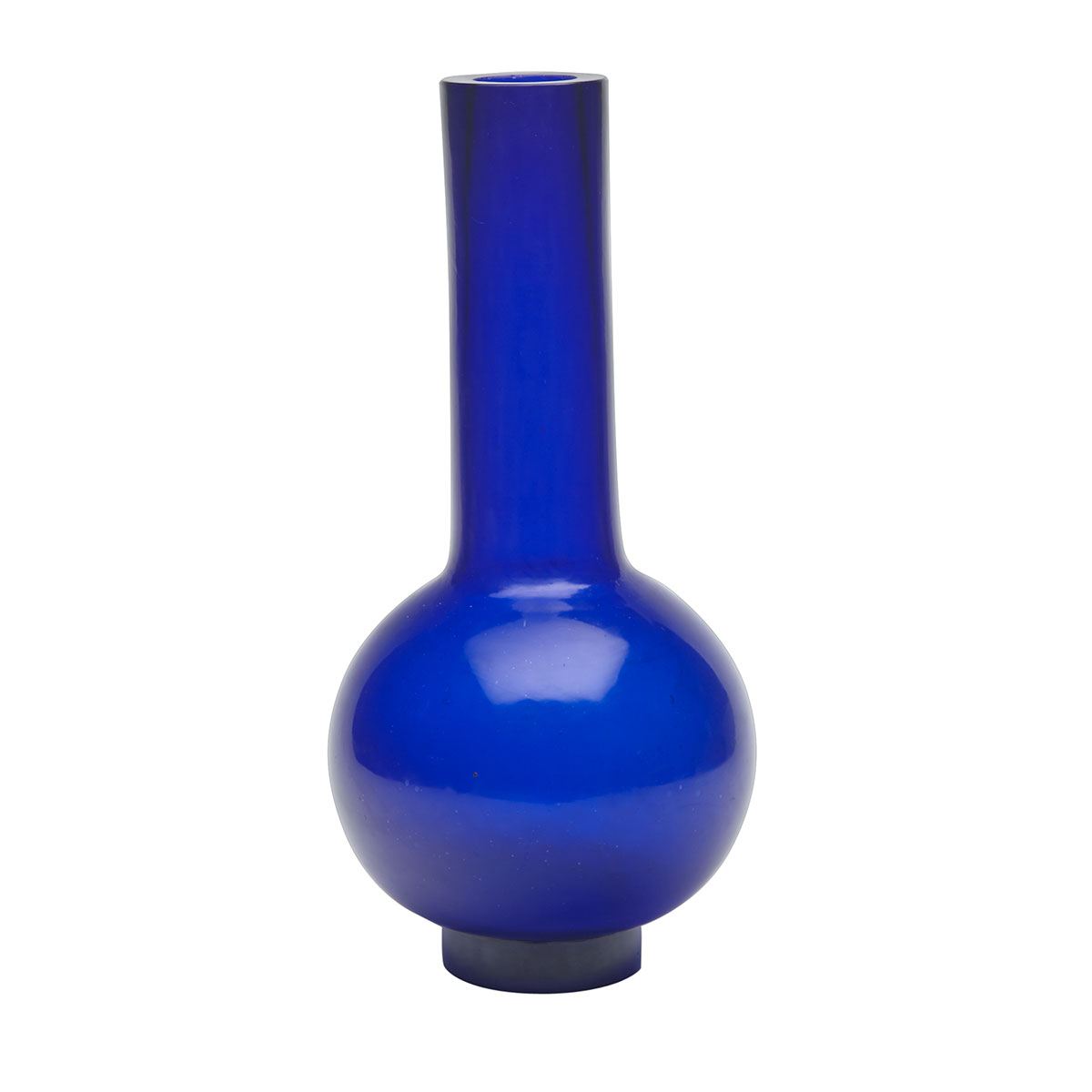 Large Blue Peking Glass Bottle Vase, 18th Century