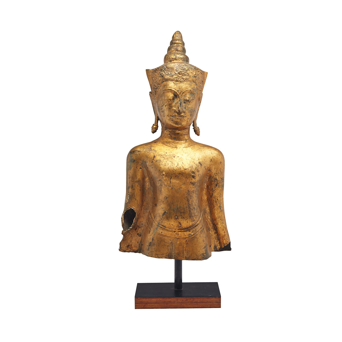Gilded Bronze Torso of Buddha, Burma, 18th/19th Century