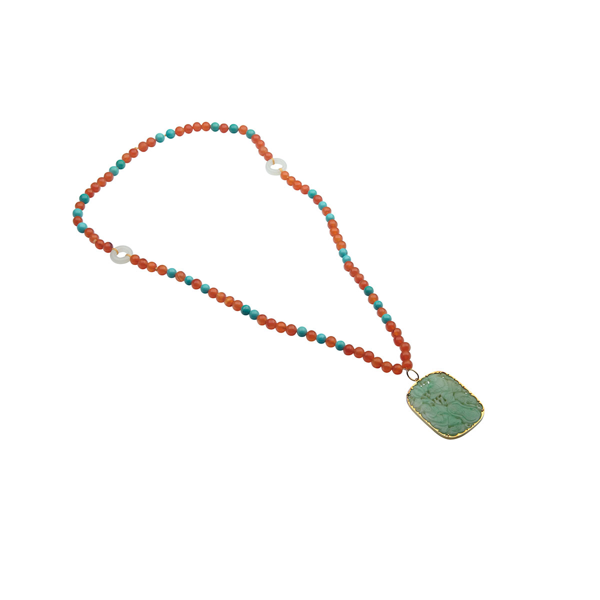 Jadeite and Mixed Hardstone Necklace