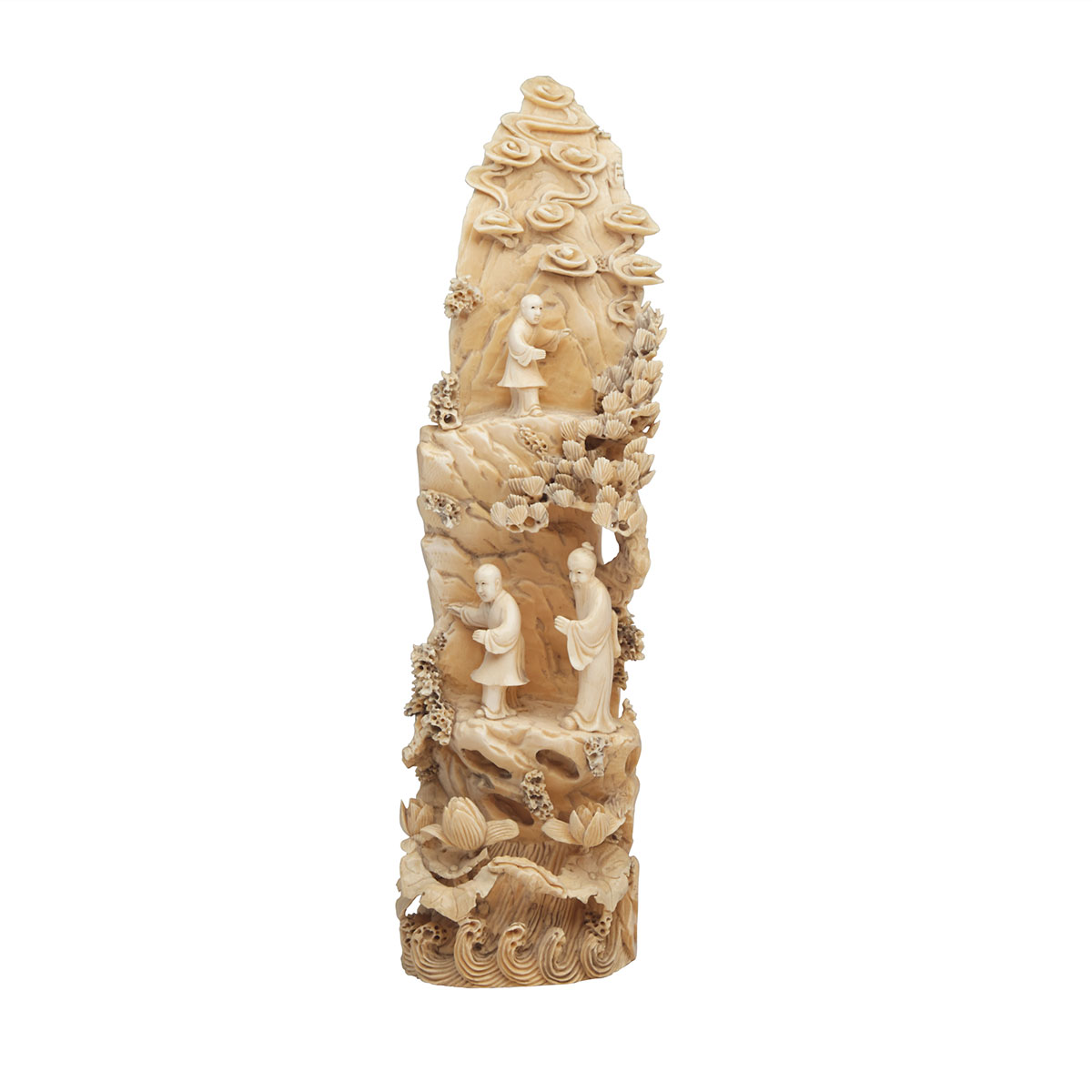 Ivory Carved Scholar’s Mountain, Circa 1920’s