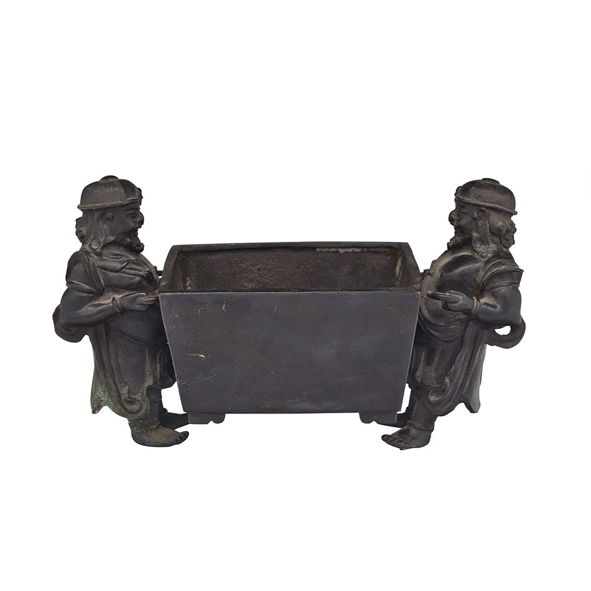 Bronze ‘Foreigner Handles’ Censer, 16th/17th Century