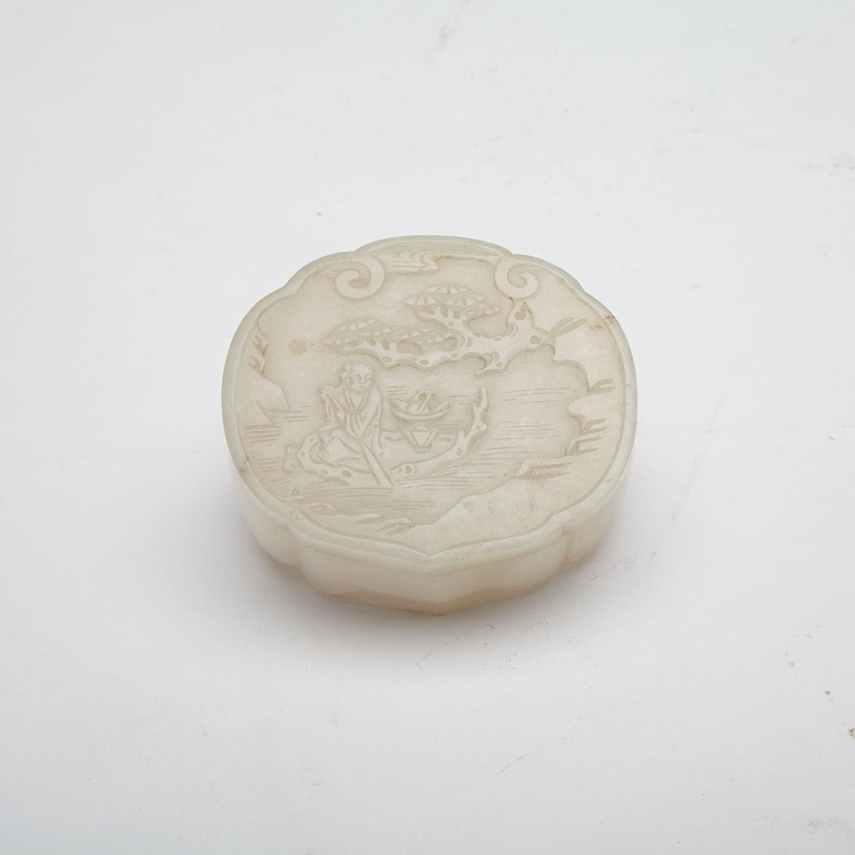 White Jade Box and Cover, Late Qing Dynasty