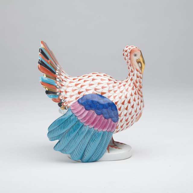 Herend Model of a Turkey, 20th century