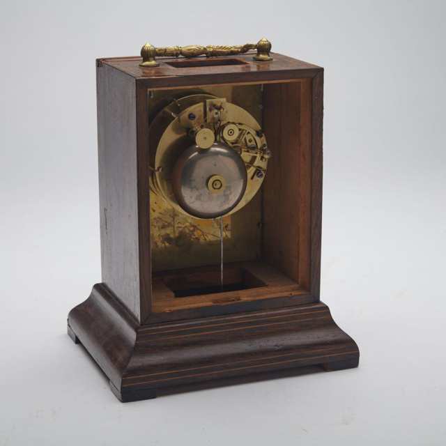 French Rosewood Carriage Clock, 19th century