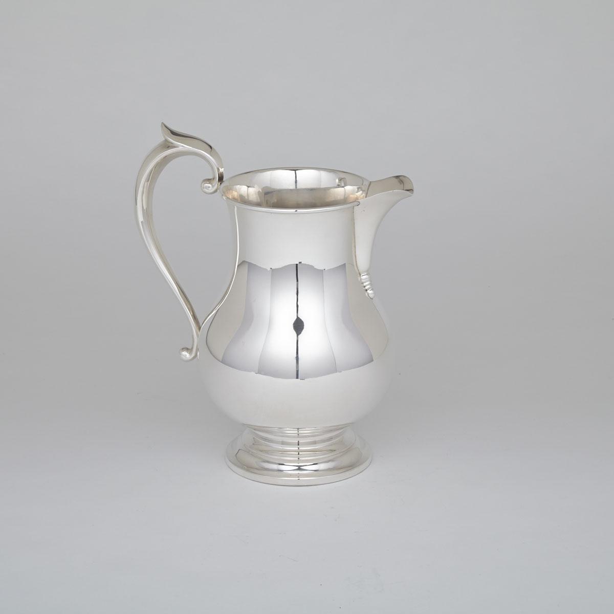 American Silver Water Jug, Hunt Silver Co., New York, N.Y. and Chicago, Ill., 20th century