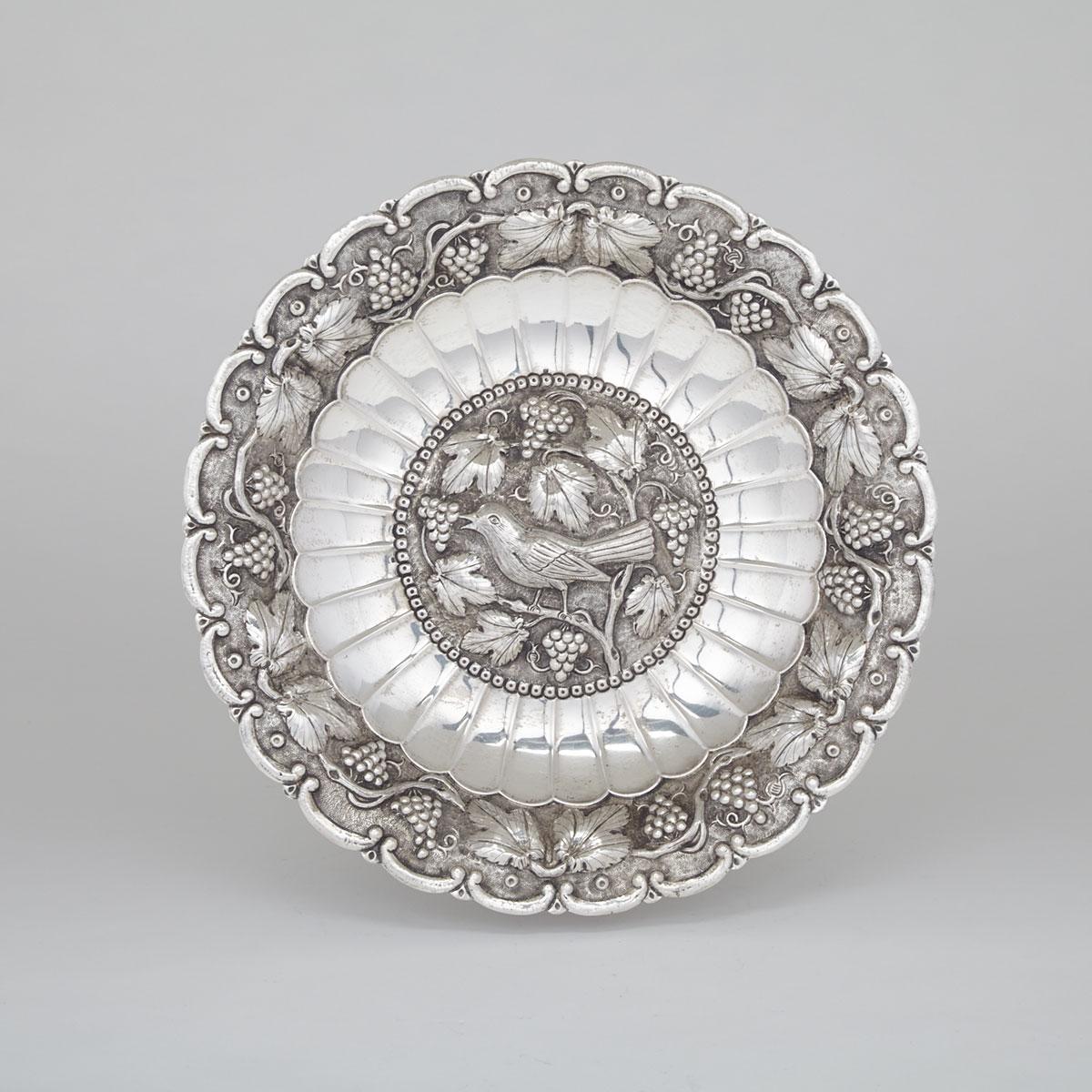 South European Silver Circular Dish, 20th century