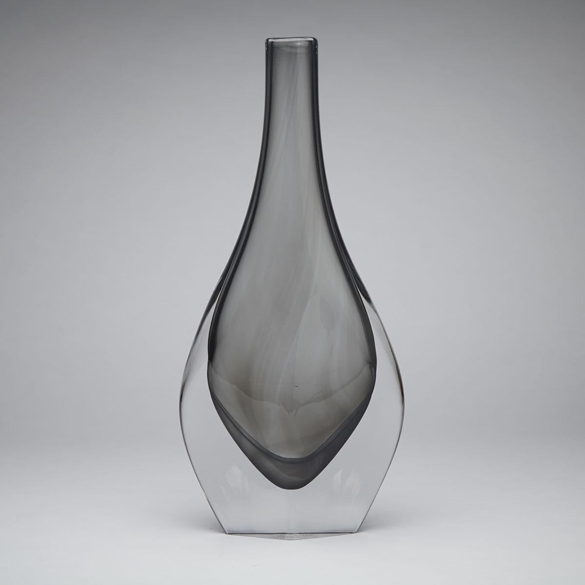 Orrefors ‘Dusk’ Sommerso Glass Large Vase, Nils Landberg, c.1960