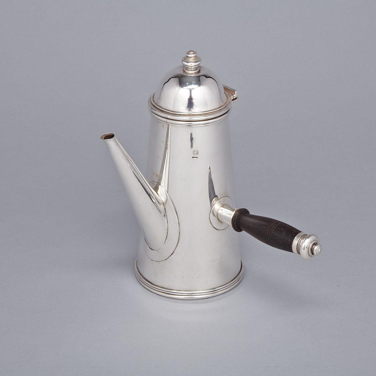 Queen Anne Style Silver Coffee Pot, 20th century