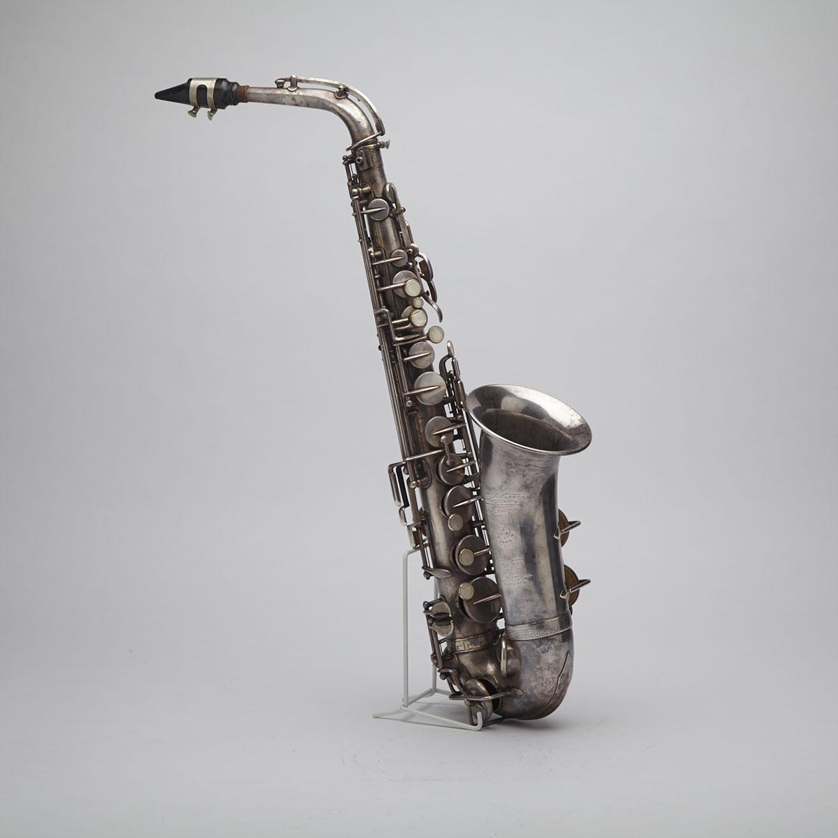 Henri Selmer Series 1922 Silver Plated Brass Alto Saxophone, c.1922
