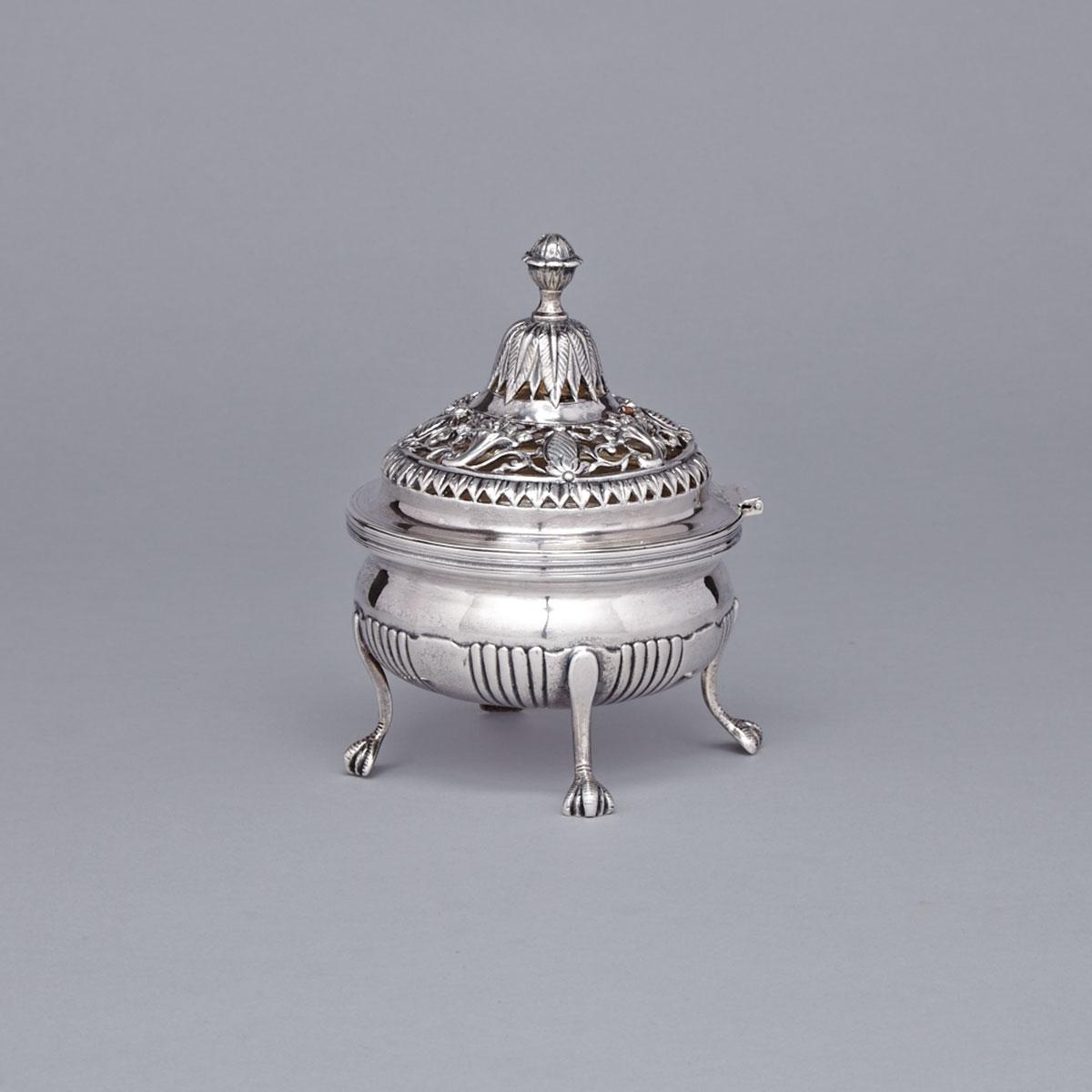 Continental Silver Potpourri Box, late 19th century