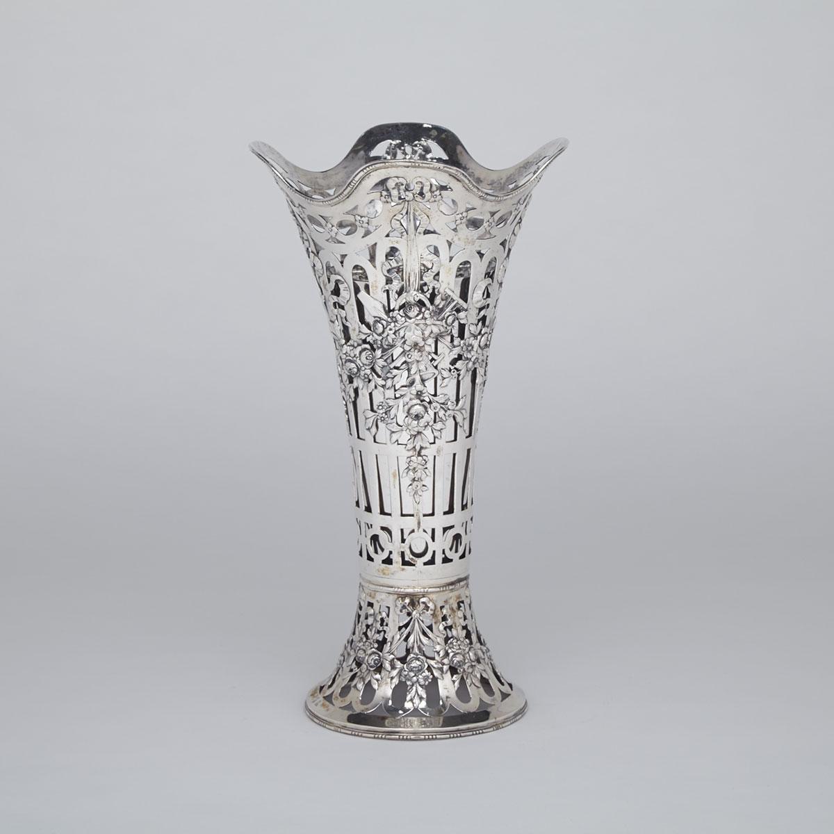 German Silver Vase, Georg Roth & Co., Hanau, c.1900