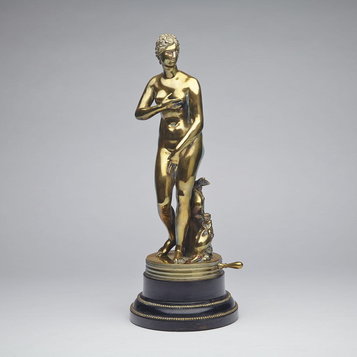Italian Gilt Bronze Model of the Venus de Medici, After the Ancient, 19th century