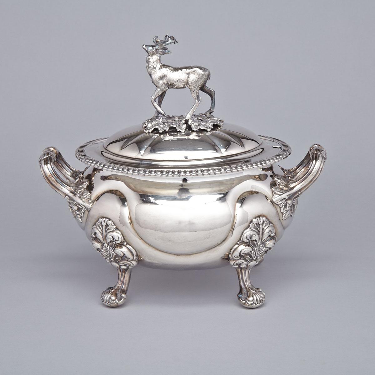 Victorian Silver Plated Oval Soup Tureen, mid-19th century