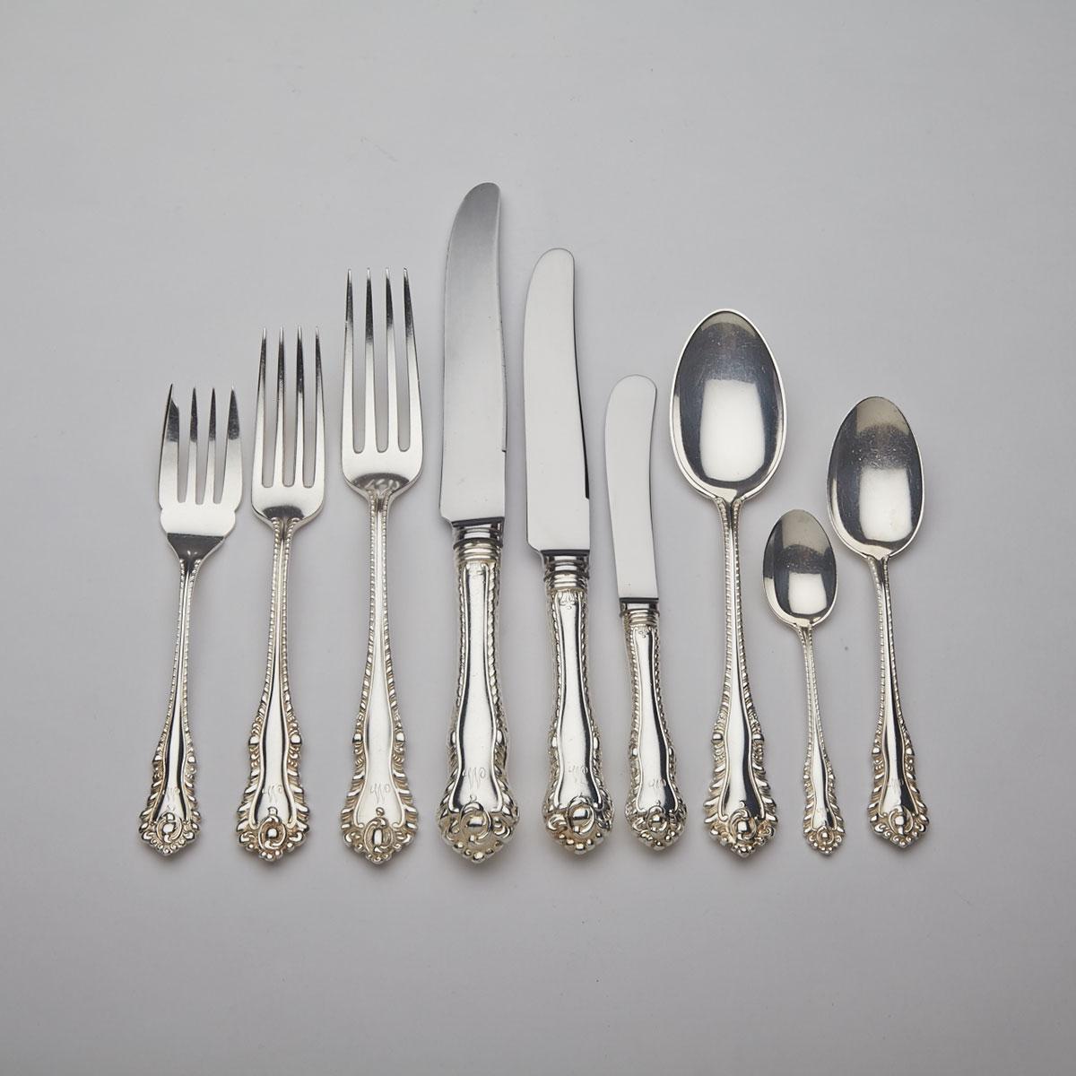 Canadian Silver ‘Gadroon’ Pattern Flatware Service, Henry Birks & Sons, Montreal, Que., 20th century 