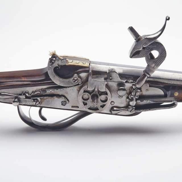 German Combination Wheel-Lock Match-Lock Pistol, 16/17th century