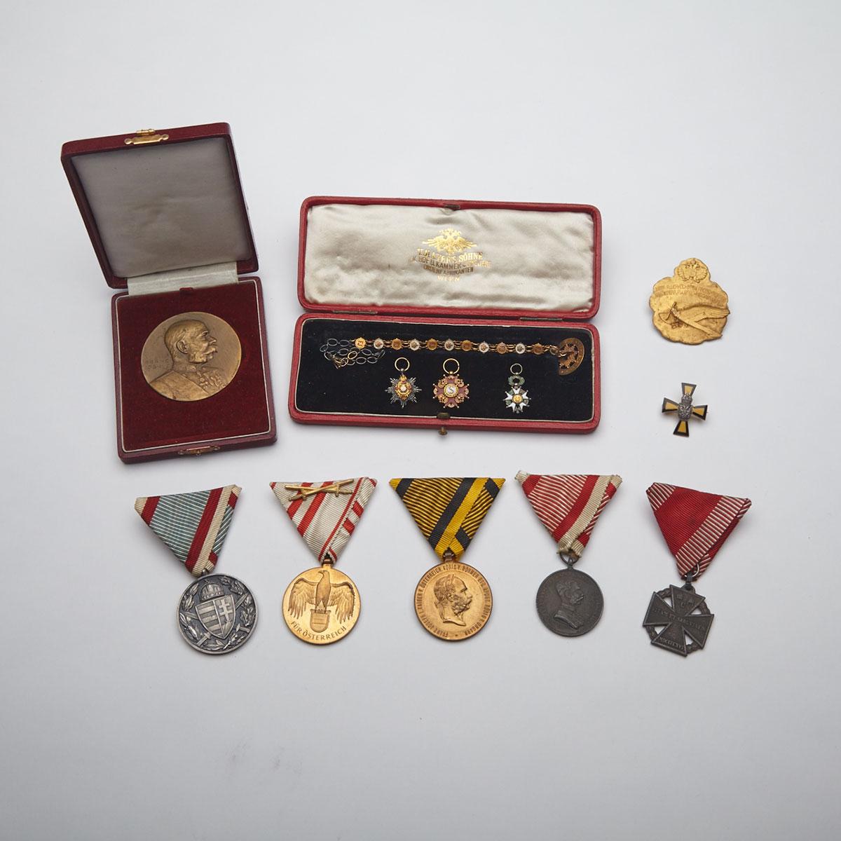 Group of Austiran Military Service Medals, 19th/ealry 20th centuries