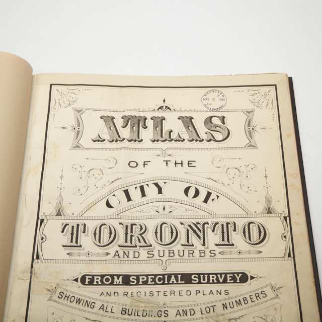 Chas. E. Goad. ATLAS OF THE CITY OF TORONTO. Montreal Toronto: 1884.
