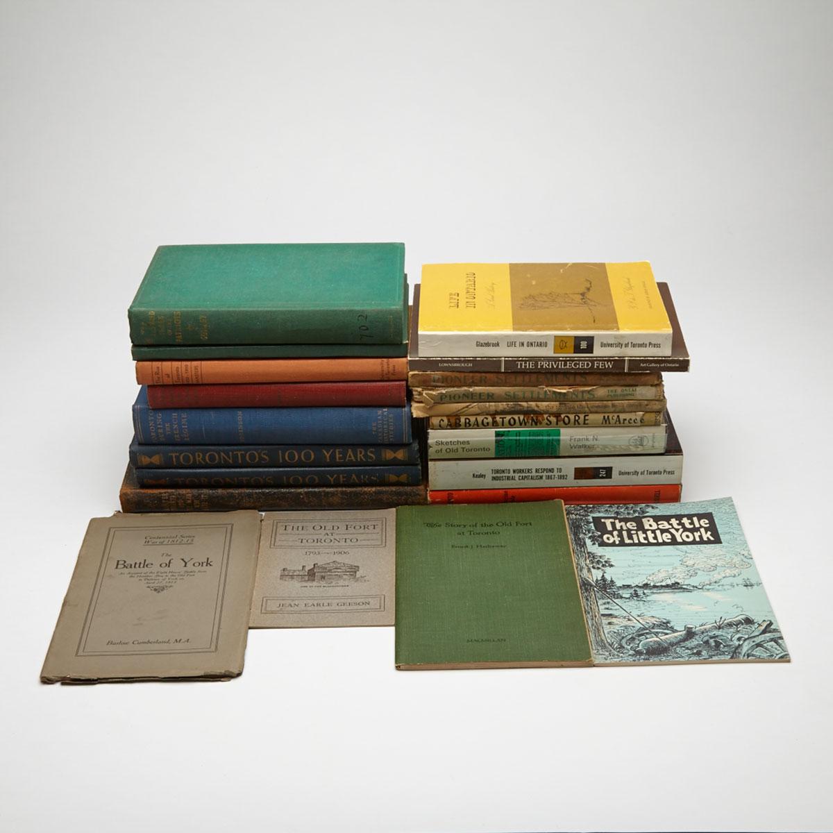 Nineteen 20th Century Historical Volumes on Early Toronto
