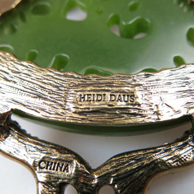 Heidi Daus Gold Tone Metal And Hardstone Bead Necklace