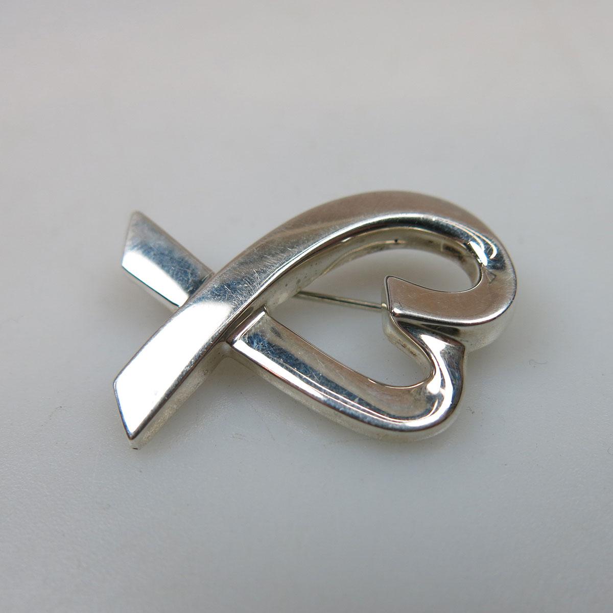 Tiffany & Co. Paloma Picasso Sterling Silver Heart Pin
