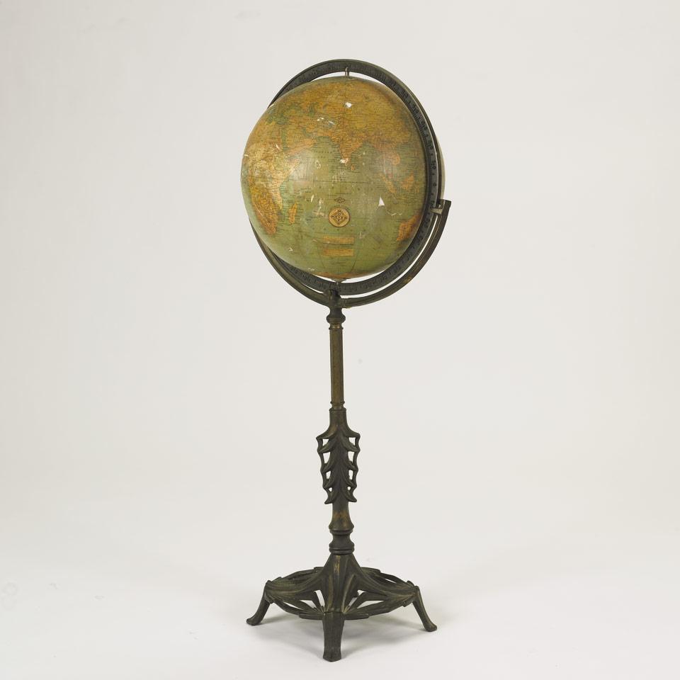 Moyer Terrestrial Globe on Stand, c.1925-30