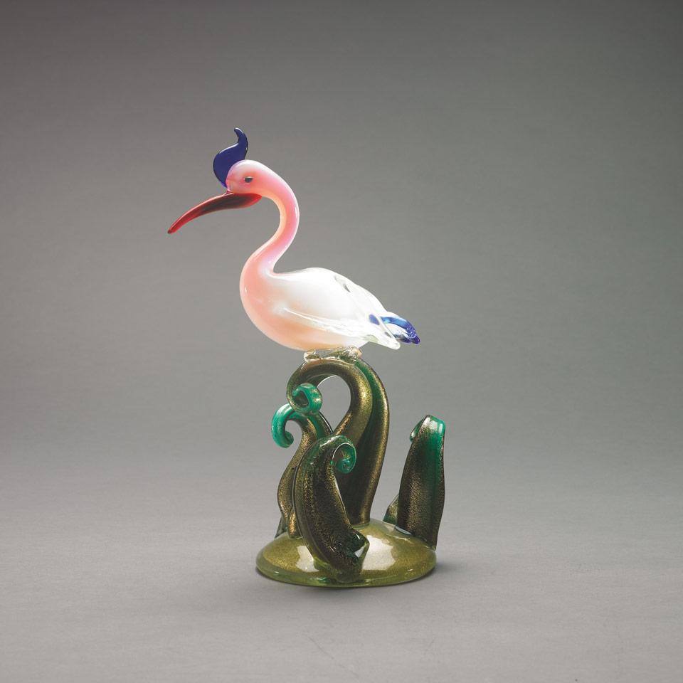 Murano Glass Crane, 1950’s