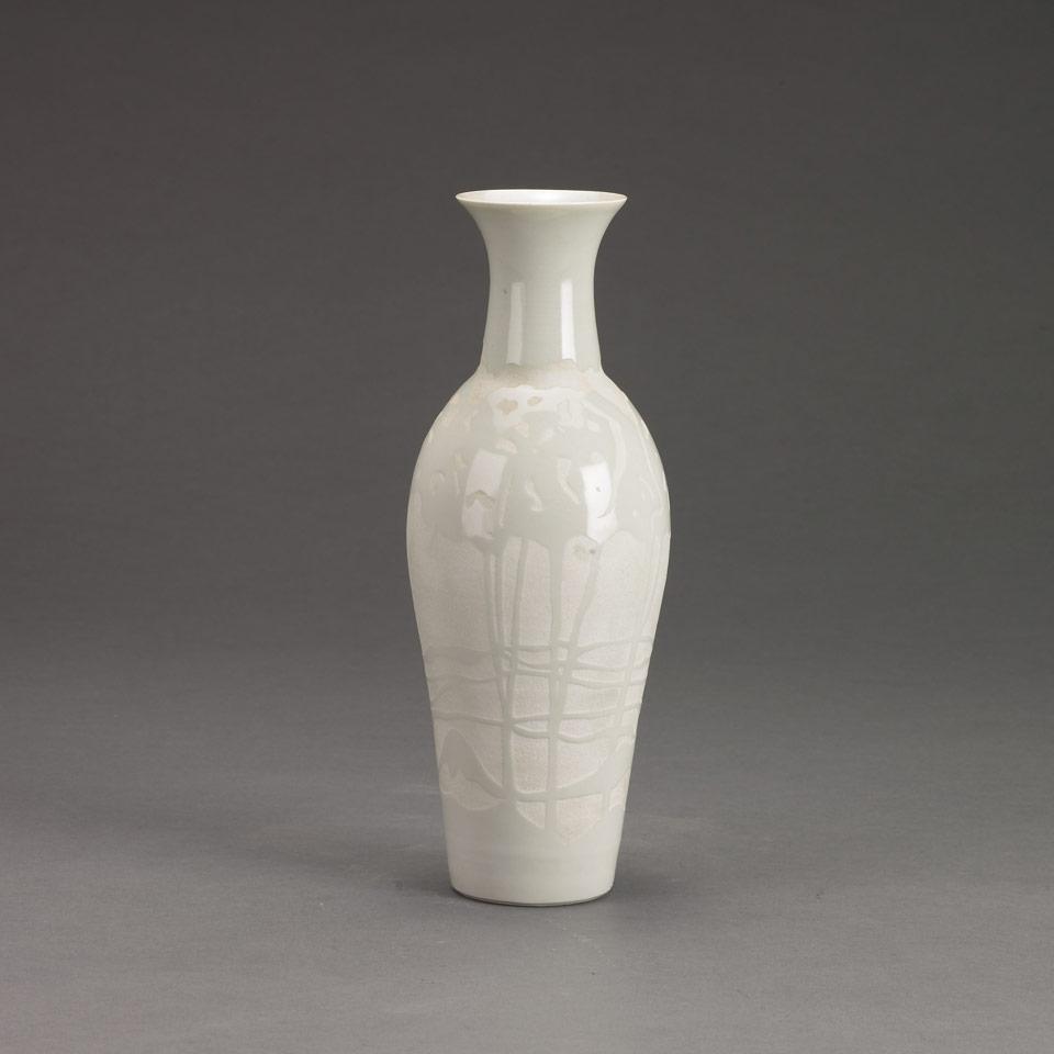 Harlan House Celadon Glazed Vase, dated 1976