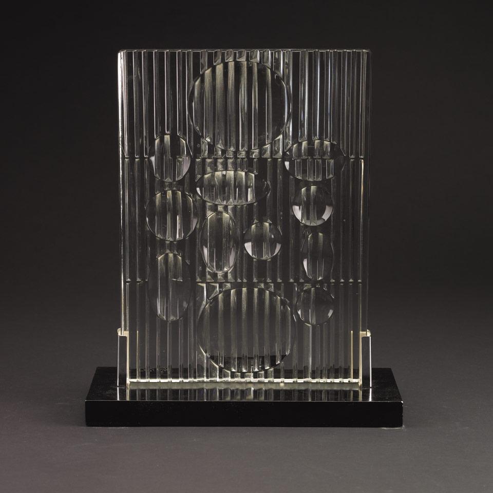 Rosenthal Glass Plaque, 919/2000, Victor Vasarely, 1982