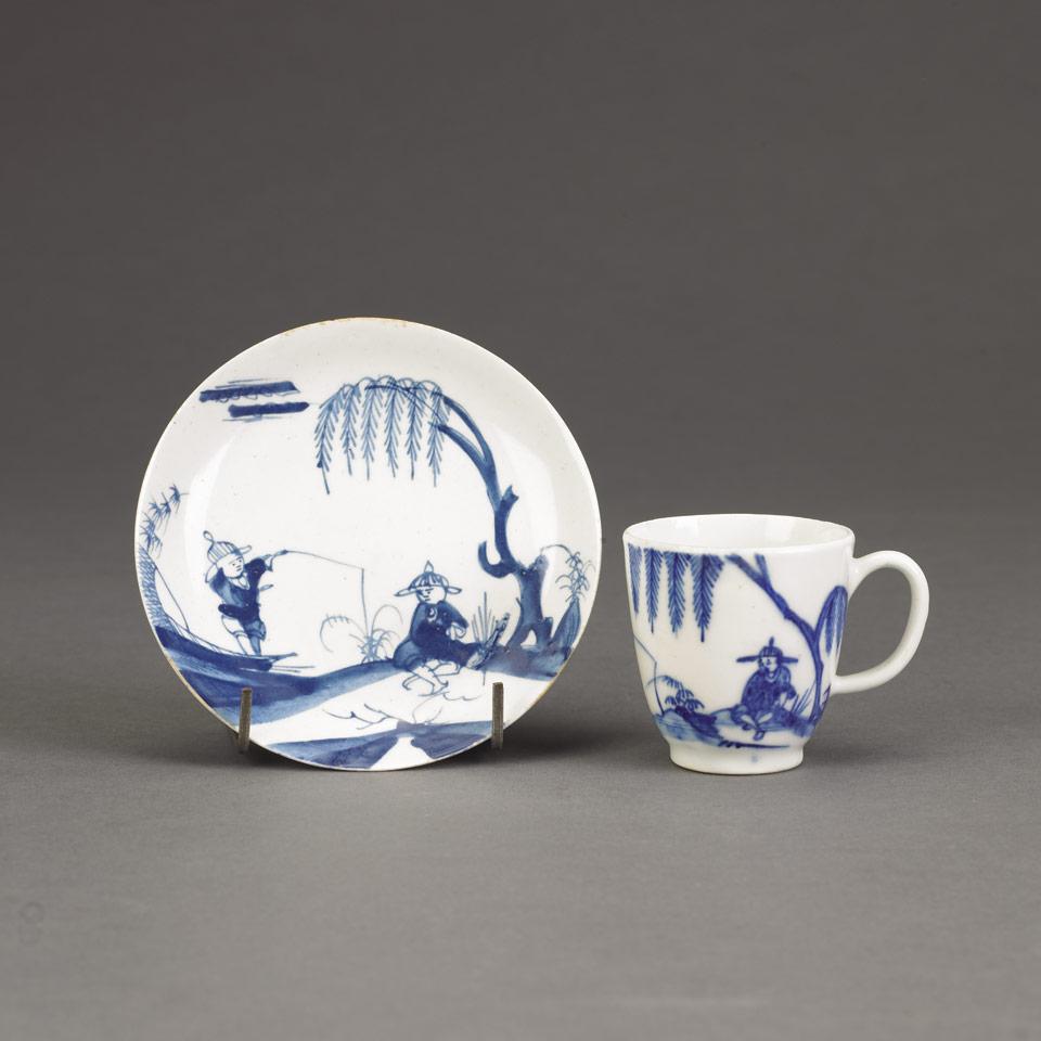 Bow Cross Legged Chinaman Cup and Saucer, c.1752-56