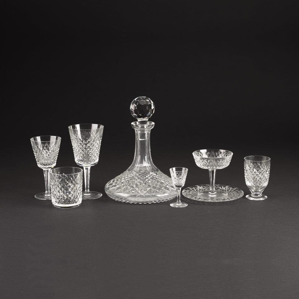Waterford ‘Alana’ Cut Glass Stemware Service, 20th century