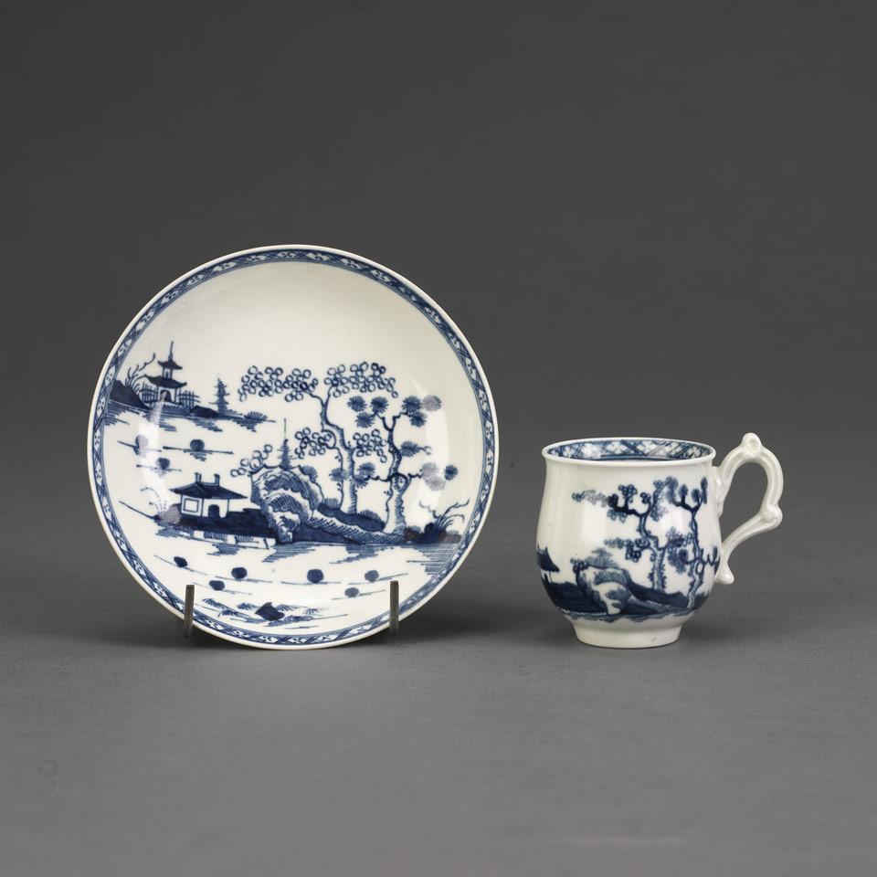 Worcester Cannonball Cup and Saucer, c.1770