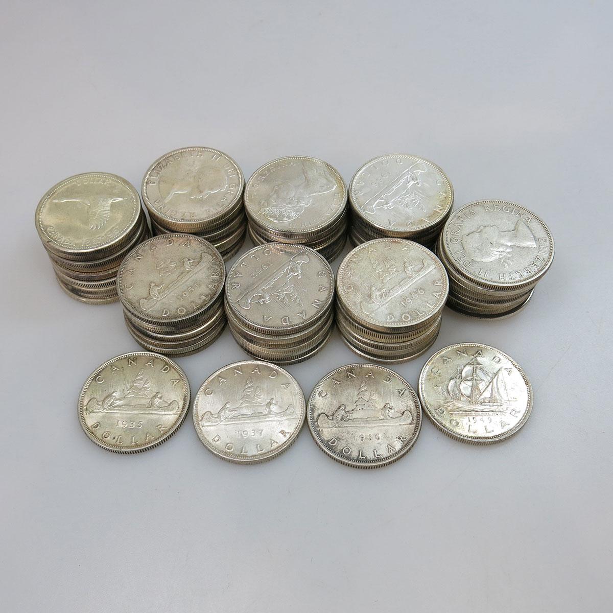 71 Canadian Silver Dollars